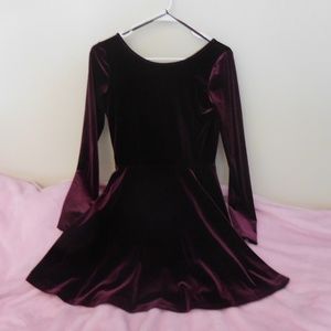 Faux Velvet Dress